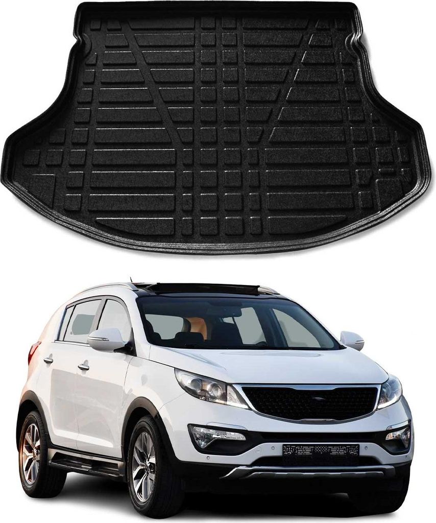 Kofferraumwanne Laderaumwanne für Kia Sportage 2010-2016 Gummi TPE Schwarz