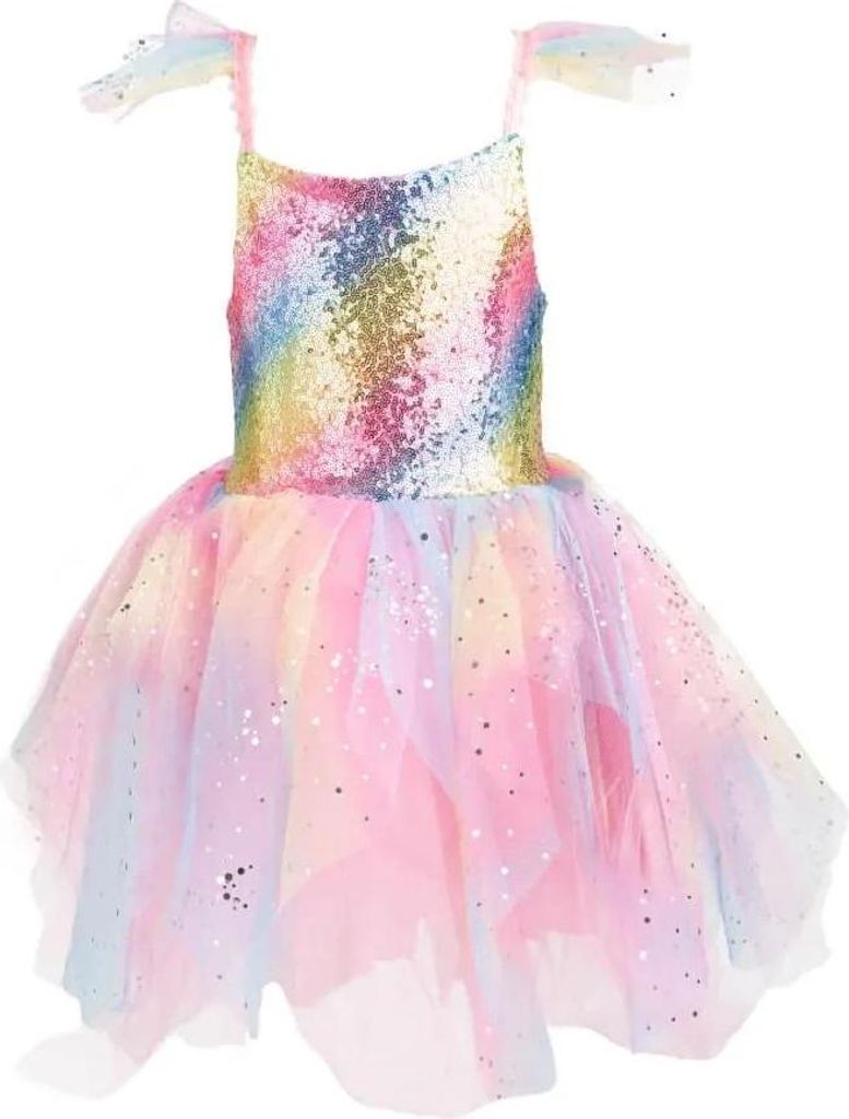 Regenbogen-Feenkleid mit Flügeln, für Kinder von 2- 4 Jahren