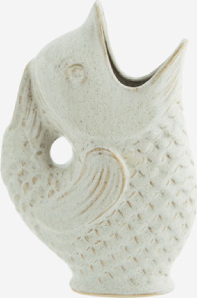 Vase Fisch aus Steingut