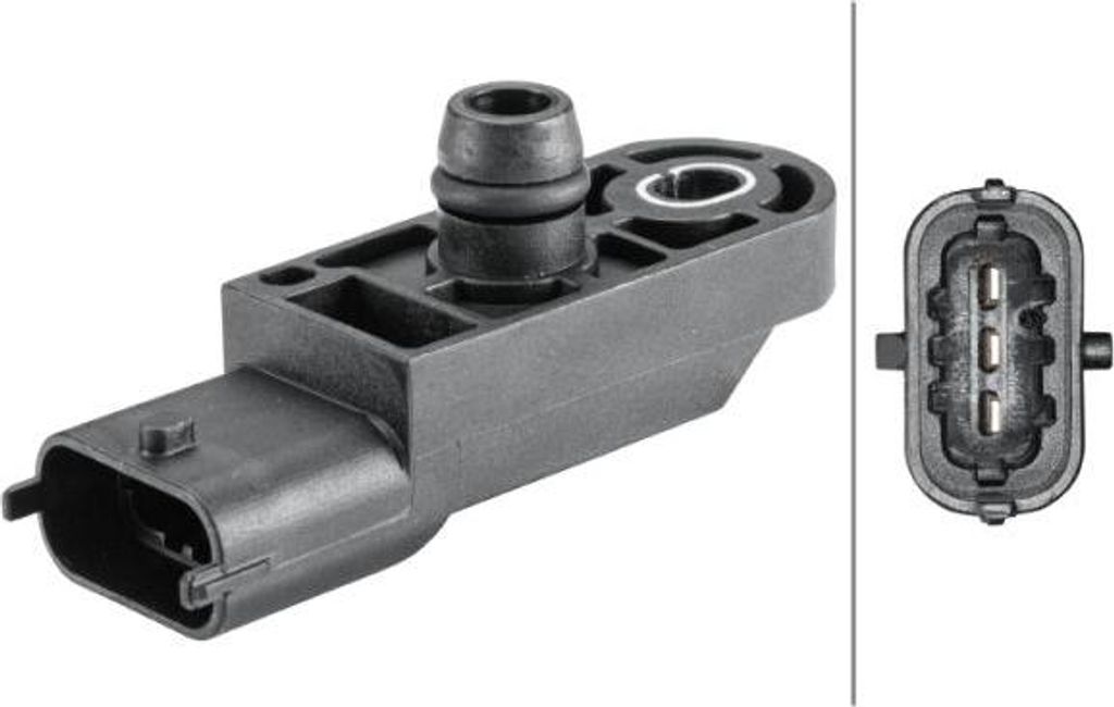 HELLA 6PP 358 152-301 Ladedrucksensor OE 55209194 kompatibel mit Grande Punto, Alf. 159, Giulietta, Dokker, Duster, Lodgy, Logan, Sandero, Delta, J...