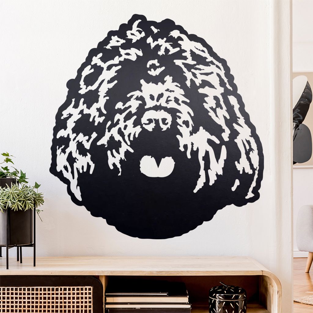 Portuguese water dog Hund Wandtattoo Wandaufkleber Wall Sticker - Dekoration, Küche, Wohnzimmer, Schlafzimmer, Badezimmer