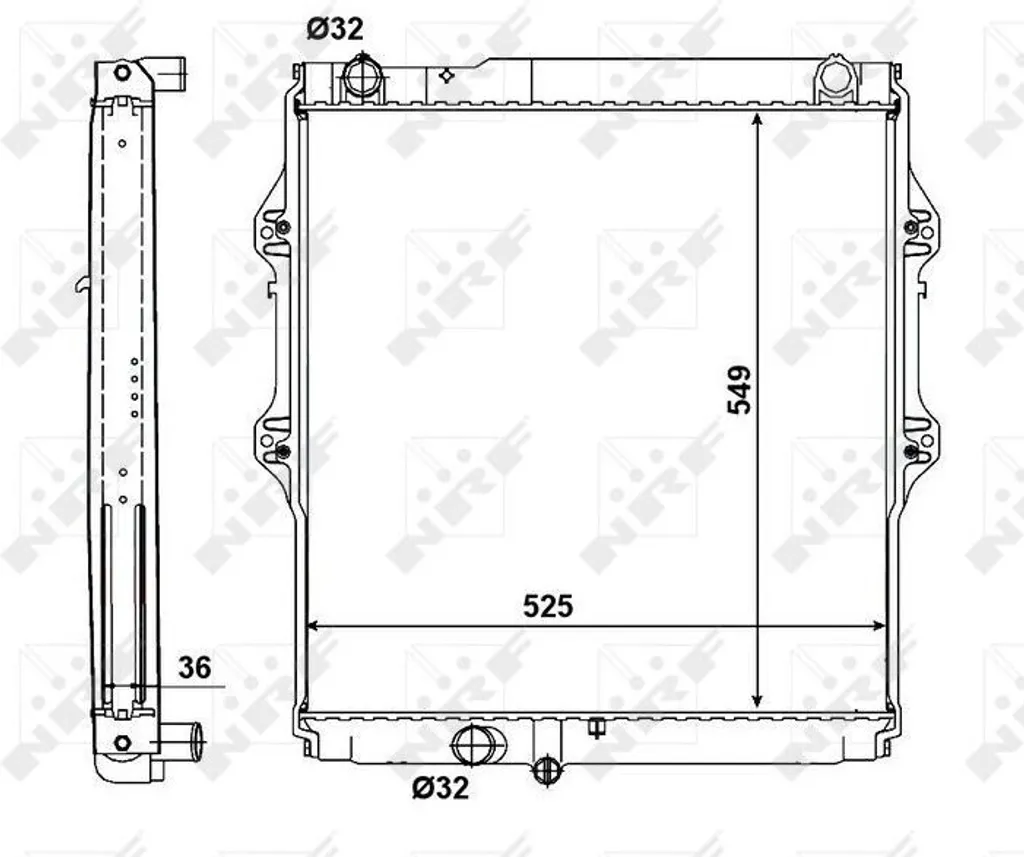 Radiateur de Refroidissement Moteur pour Hilux - Modèle NRF 56152