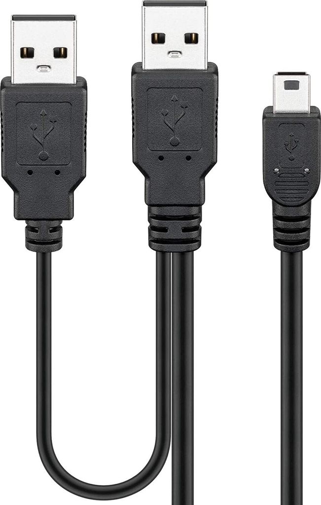 Goobay 93587 Cavo di alimentazione doppio USB 2.0 Hi-Speed, Immagine del prodotto 