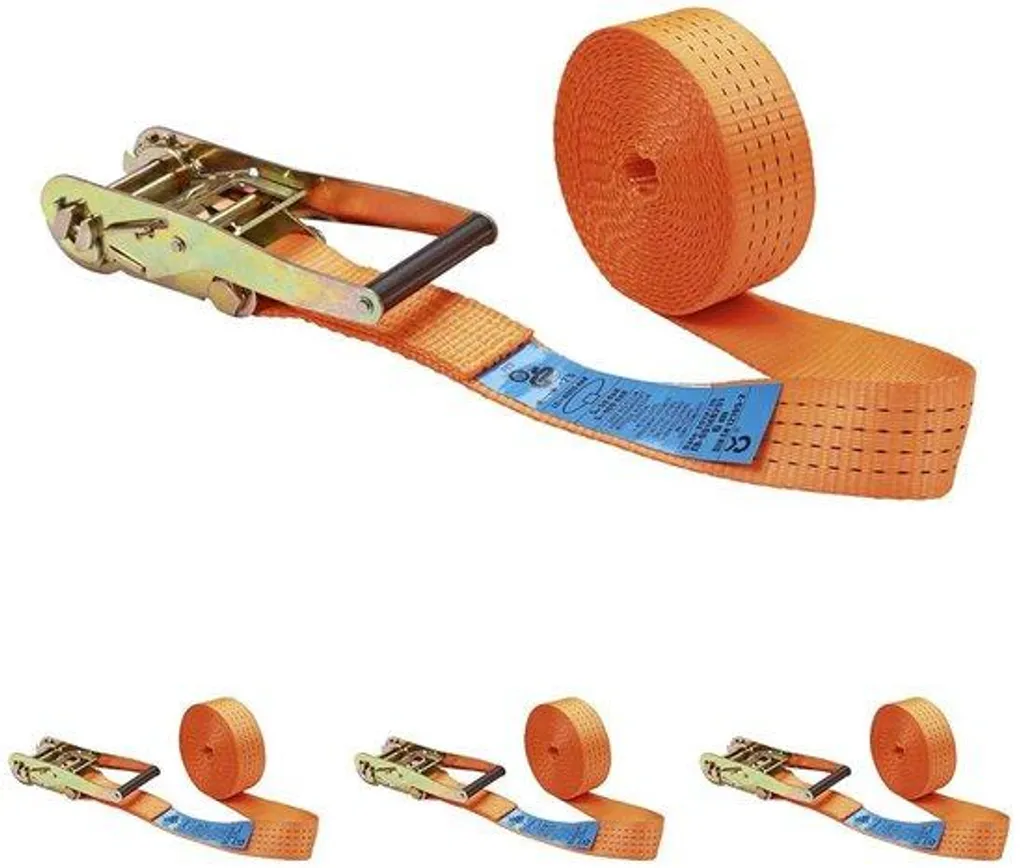 Sangle à cliquet Kerklings 50mm anti-glissement 4000kg orange 6m x4pcs