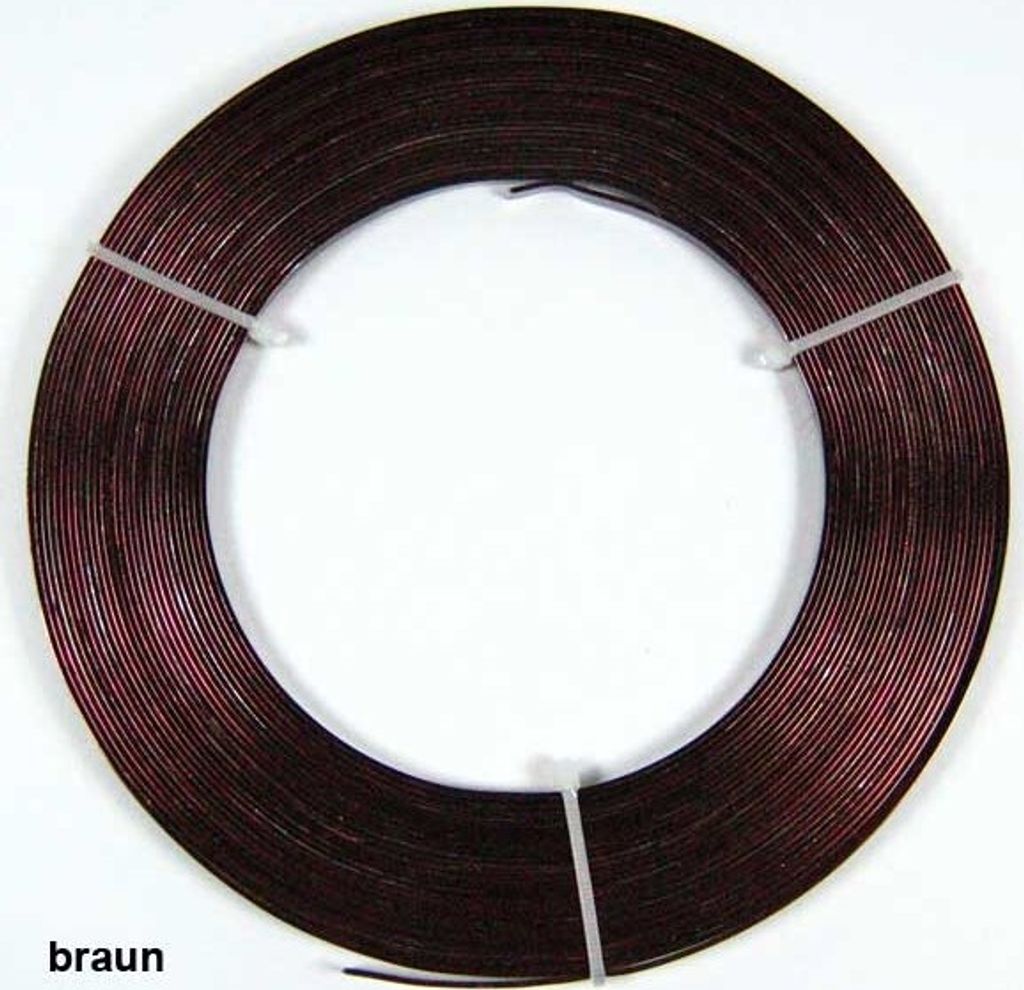 Aluminium Flachdraht brandy - 04 - 5,00 mm 1,00 mm 10 m 130 g