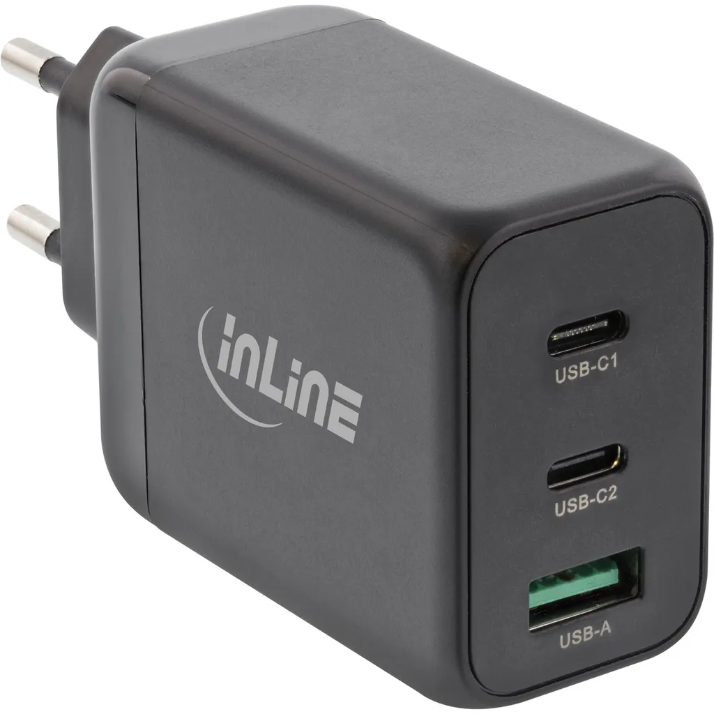 Chargeur Secteur Rapide 65W GaN - Alimentation Triple Port USB-C InLine