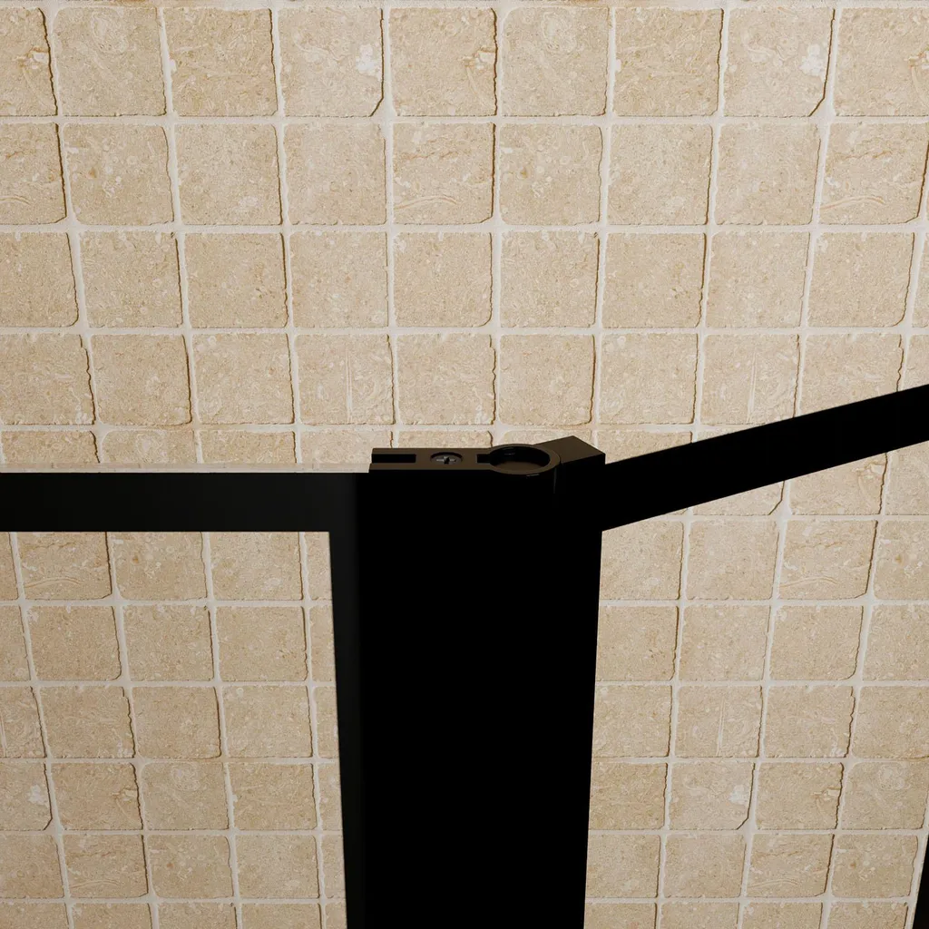 Écran de baignoire avec volet mobile profilé noir mat Urban - 7