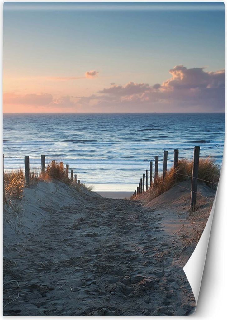 Vlies fototapete Abstieg zum Strand 150x210 cm Feeby Blau inkl. Kleber einfache Montage