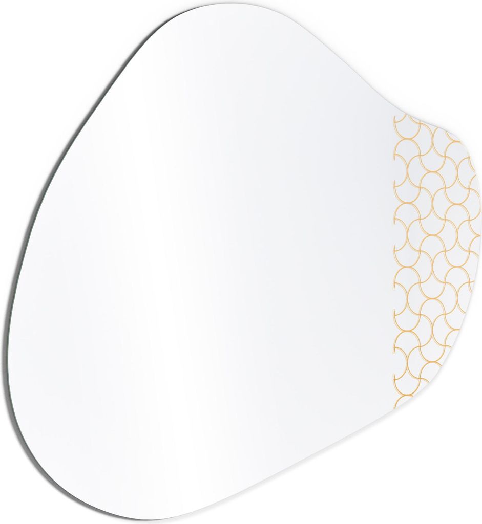 DEQORI Wandspiegel Organisch 90,5x82,3 cm 'Geometrisches Netz' Spiegel Badspiegel Bad