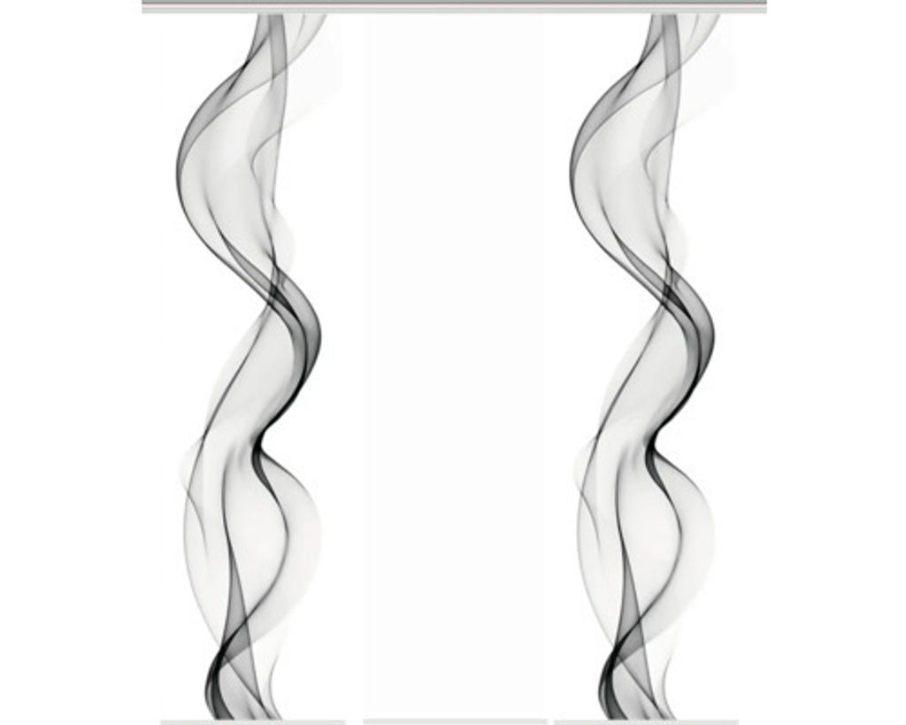 80265 Schiebegardine ALBERTA, Digitaldruck Seidenoptik, 245x60 cm, Set