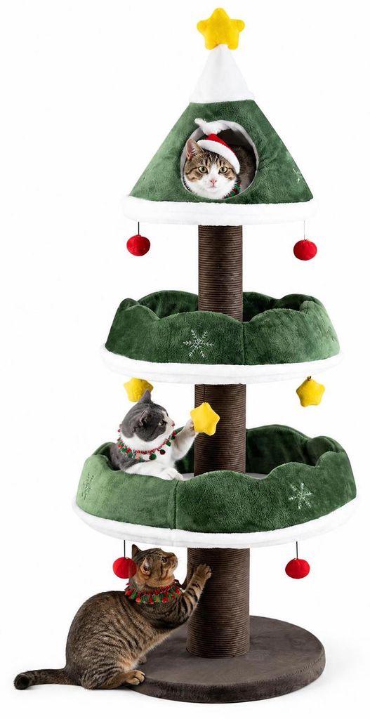 KOMFOTTEU: Albero per gatti alto 143 cm, con piattaforme Immagine del prodotto 