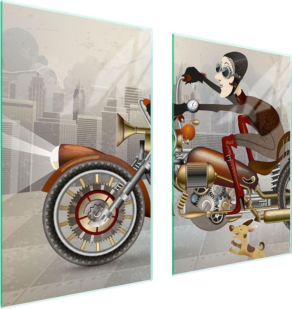 Glasschutzplatte Für Küche 65X52 Motorrad