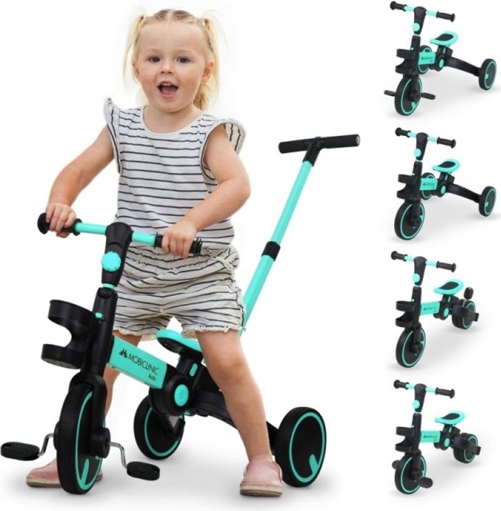 Mobiclinic Dreirad 5in1, Chase, Evolutionär, von 1 bis 5 Jahren, Verstellbarer Lenker und Sitz, 3,3 kg Ultraleicht, Einfache Montage