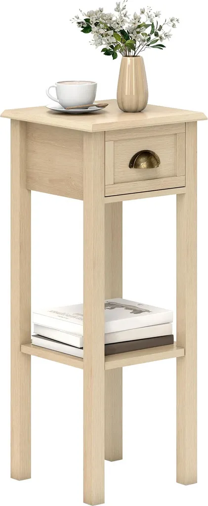 Table basse compacte jaune rustique - Meuble d'appoint robuste et coloré