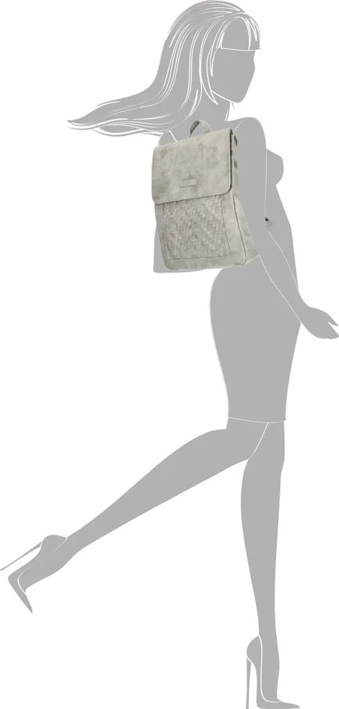 Enrico Benetti Dynthe 78006 Sac à Dos Ergonomique et Léger Gris Clair