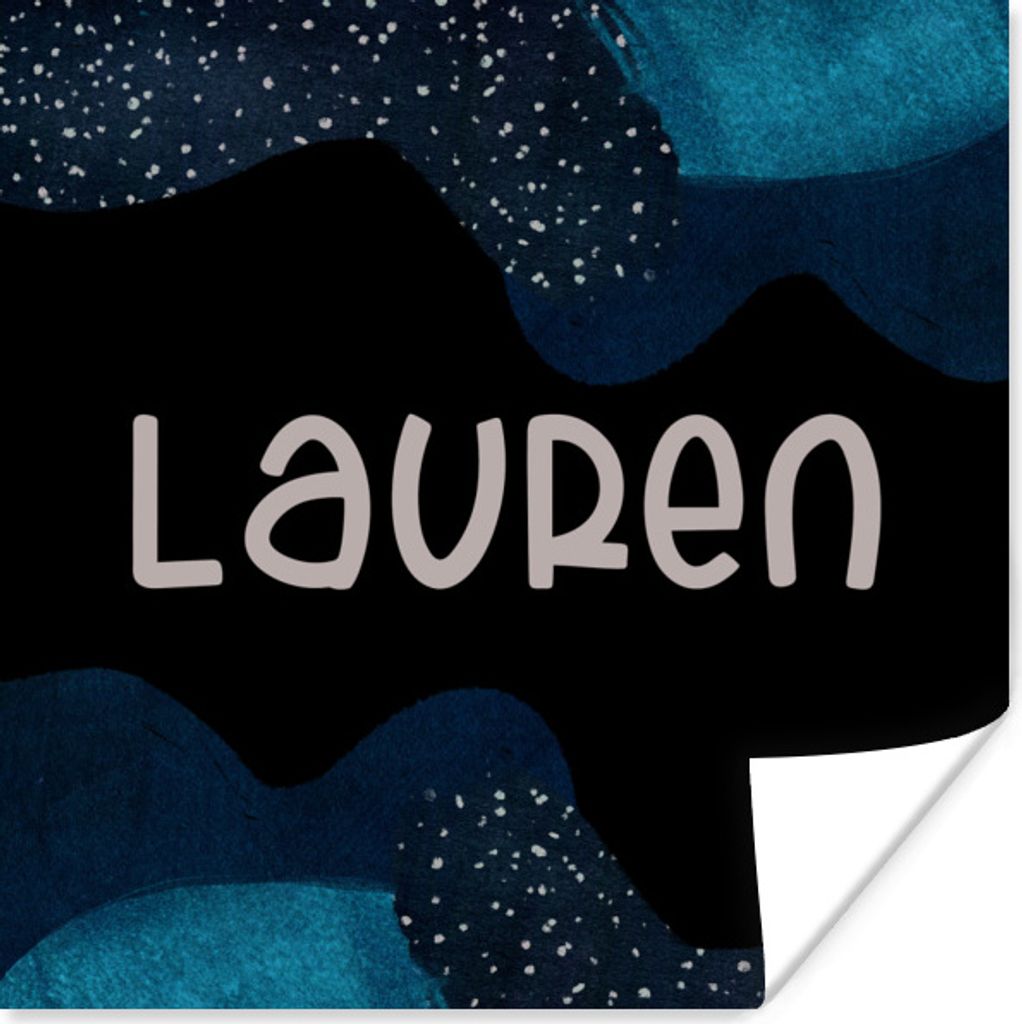 MuchoWow Poster Lauren - Pastell - Mädchen 75x75 cm - Wand Dekoration