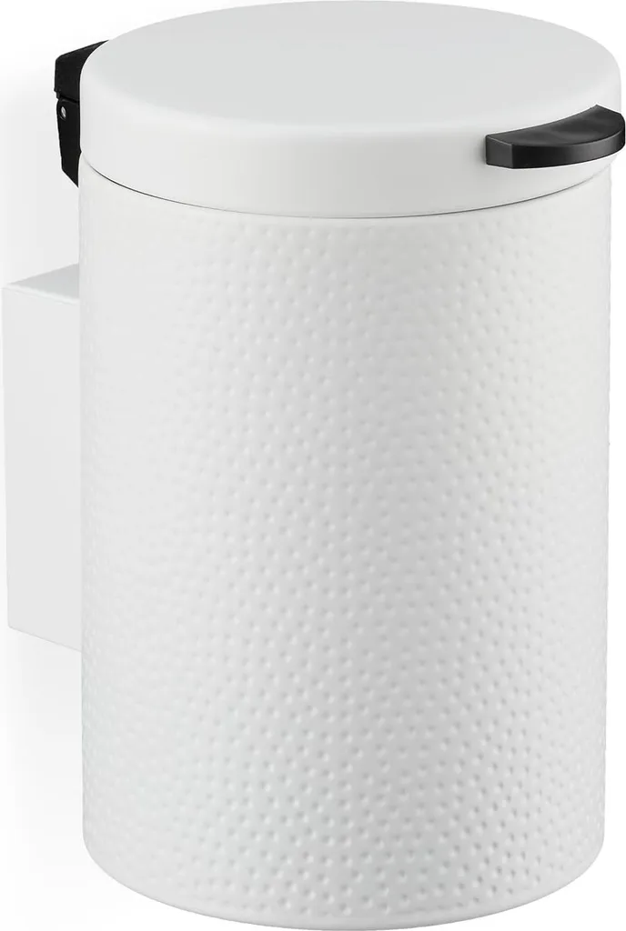 Poubelle murale 3L anti-bruit blanche pour gagner de la place WC