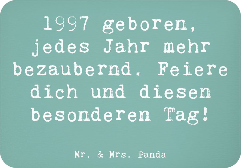 Mr. & Mrs. Panda Kühlschrankmagnet Spruch 1997 Geburtstag Charmant - Meeresbrise - Geschenk, Happy Birthday, Erinnerungen feiern, Geburtstagsgesch...