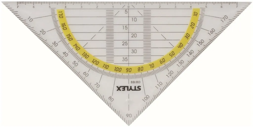 Équerre de géométrie transparente 16 cm - Triangle scolaire incassable - 2