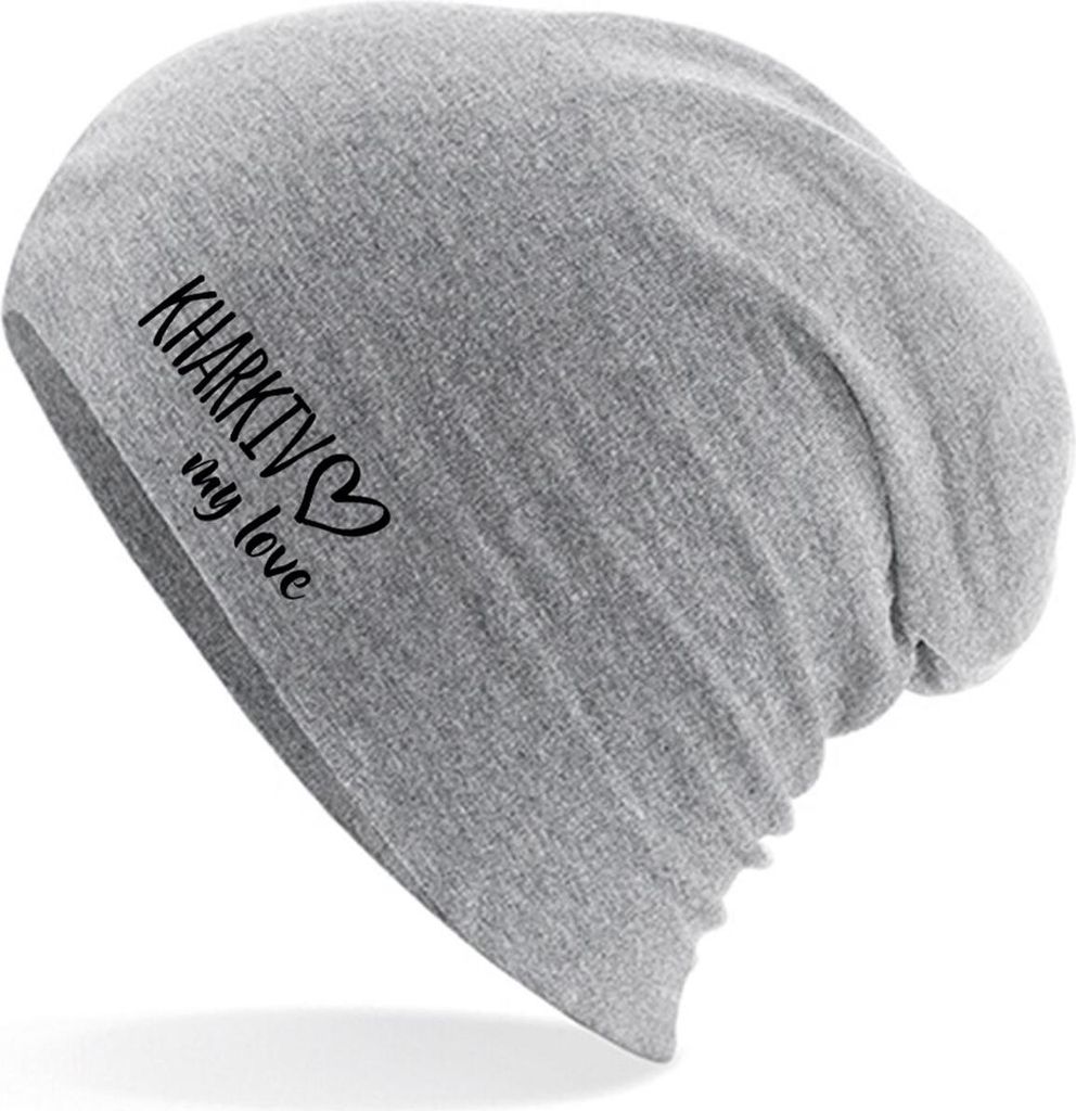 Huuraa Beanie Kharkiv my love Heather Grey One Size Produktbild 