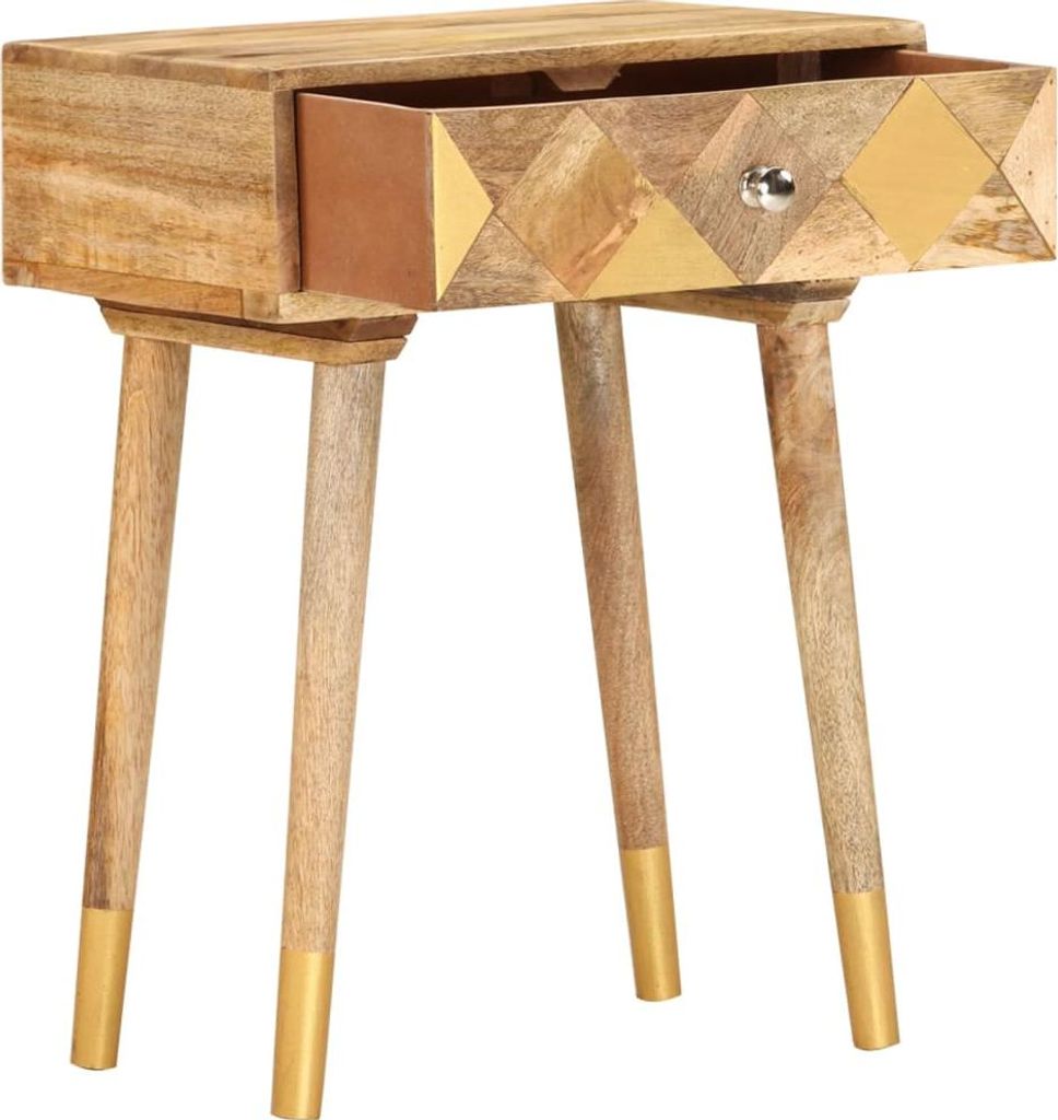 vidaXL Nachttisch 43x30x58 cm Massivholz Mango