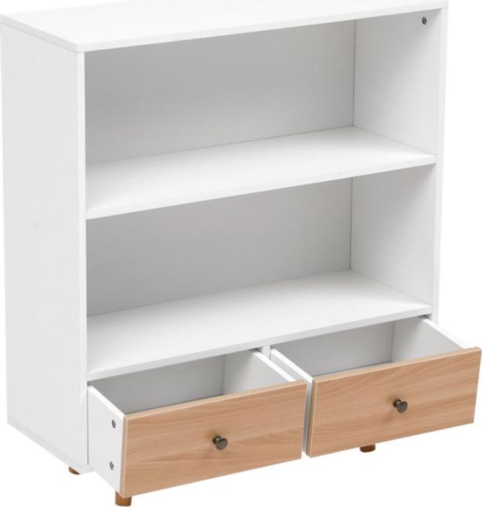 Happy Home Sideboard Kommode offenes Regal mit 2 Schubladen Produktbild 