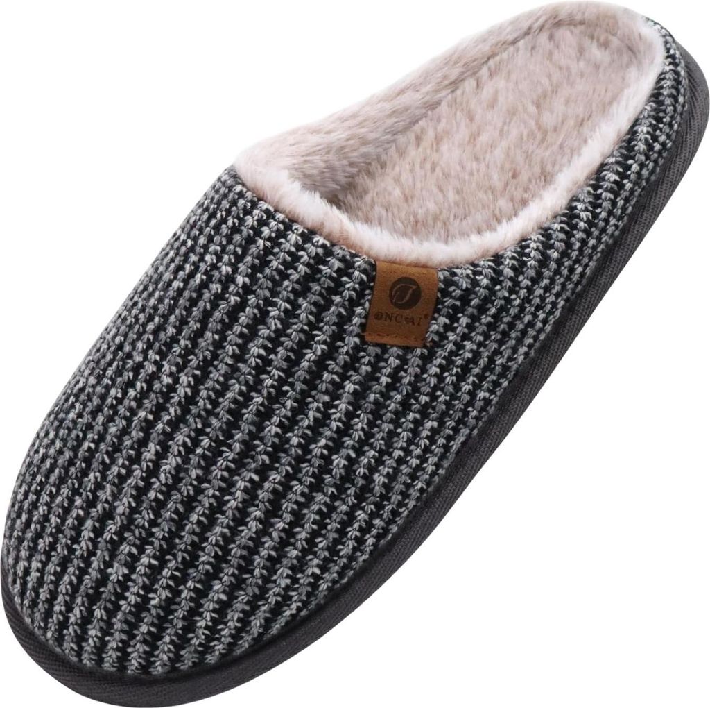 Męskie kapcie Memory Foam Bawełna Ciepłe Szare 47 EU Guma Zdjęcie produktu 