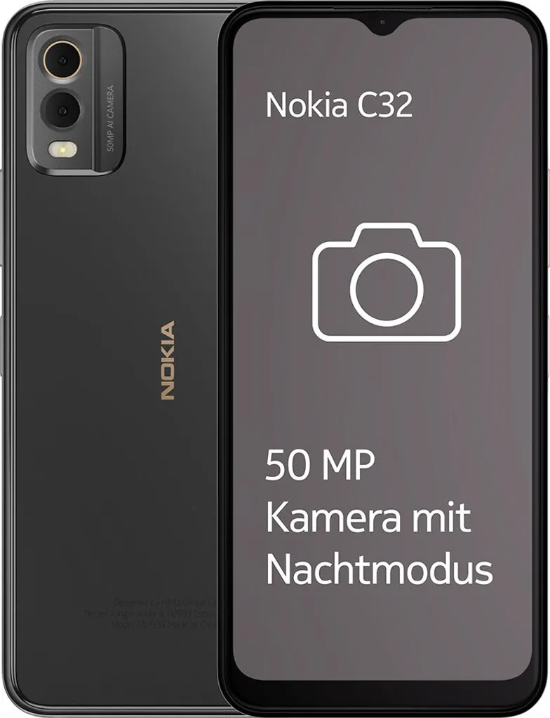 Téléphone Portable Nokia C32 64GB - Smartphone Android Gris Anthracite - 2