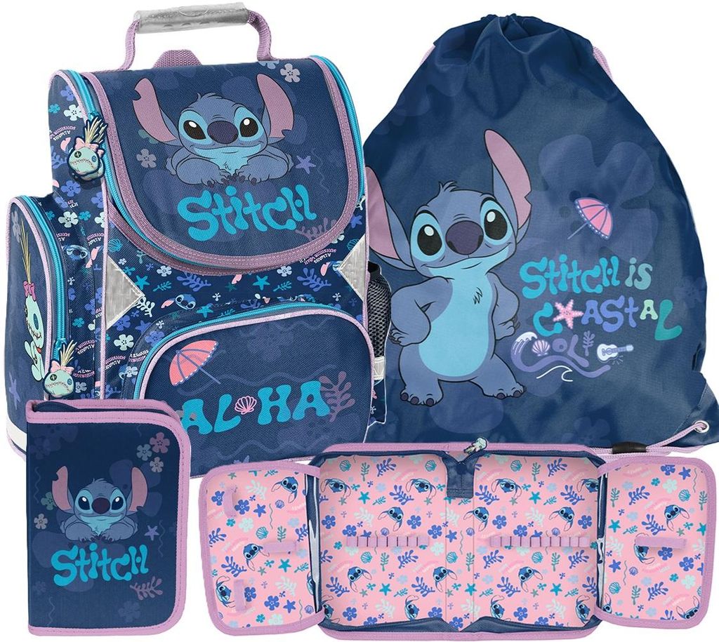 Sada školních batohů Lilo a Stitch: batoh, pouzdro, Obrázek produktu 