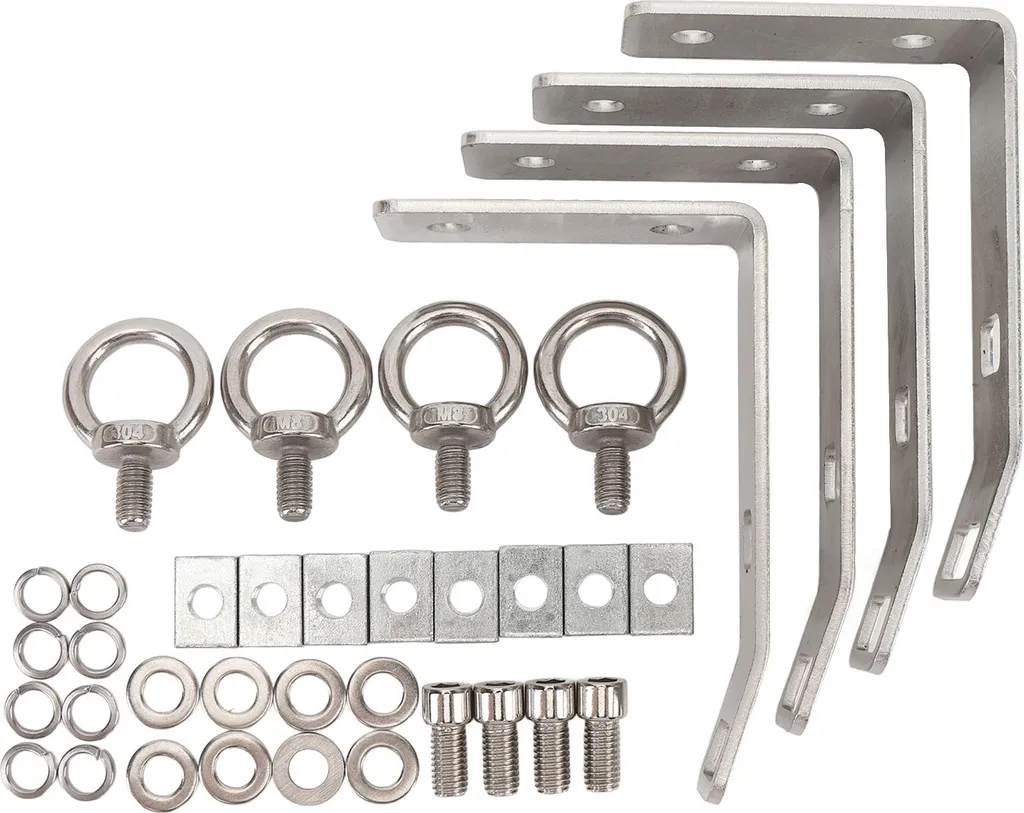 Arrêts de Charge Anti-Glisse en Inox pour Barres en T, Support Stable 4 Pcs