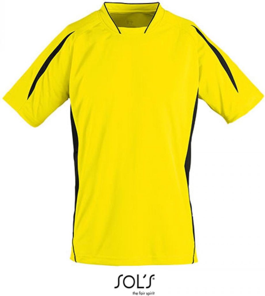 SOLs Teamsport 01638 | Herren Shortsleeve Shirt Maracana 2 - Farbe: Lemon/Black - Größe: XL