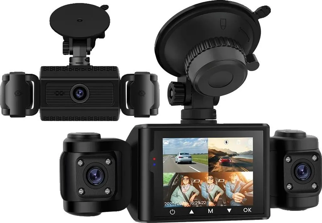 Dashcam Auto Professionale 4 Lenti 1080P | Valore Legale Incidente