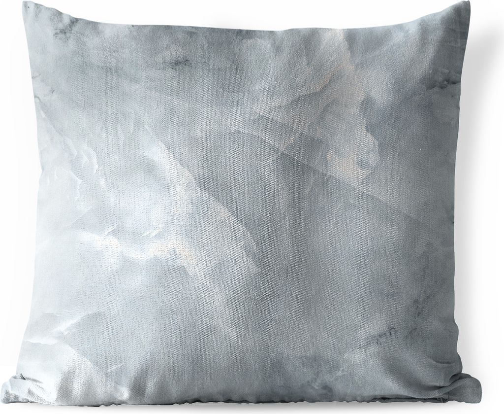MuchoWow Outdoor Kissen - Marmor - Chic - Weiß - 40x40 cm - Wetterfest - Lounge Kissen - Kopfkissen - Interieur - Polster mit Bild