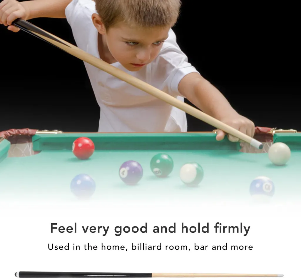 Queue de billard junior 1,2m set de 2 pour jouer en espace restreint