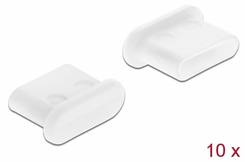 DELOCK Staubschutz USB TypC-Buchse o. Griff weiß 10St. Image du produit 