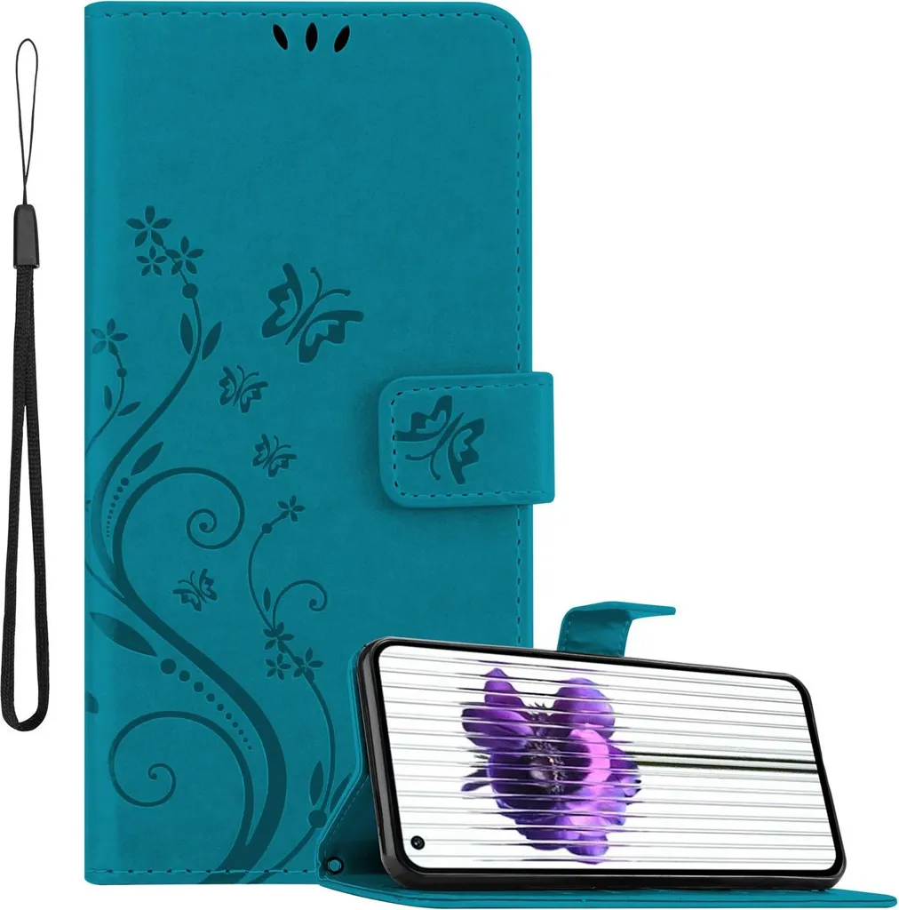 Cadorabo Cover Nothing Phone 2 - Custodia Protettiva Floreale Blue