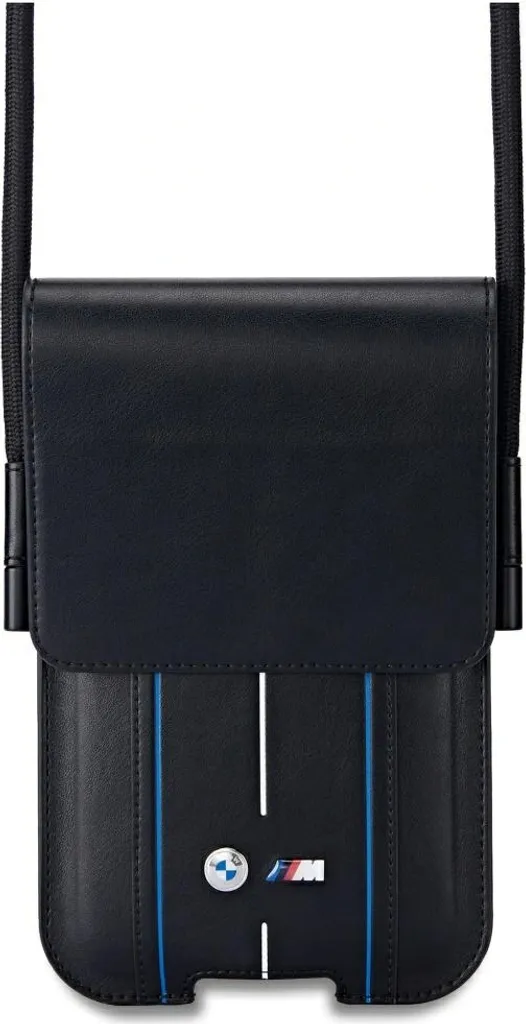 Borsa Porta Telefono BMW Blu Strisce Czarny - Marsupio Premium