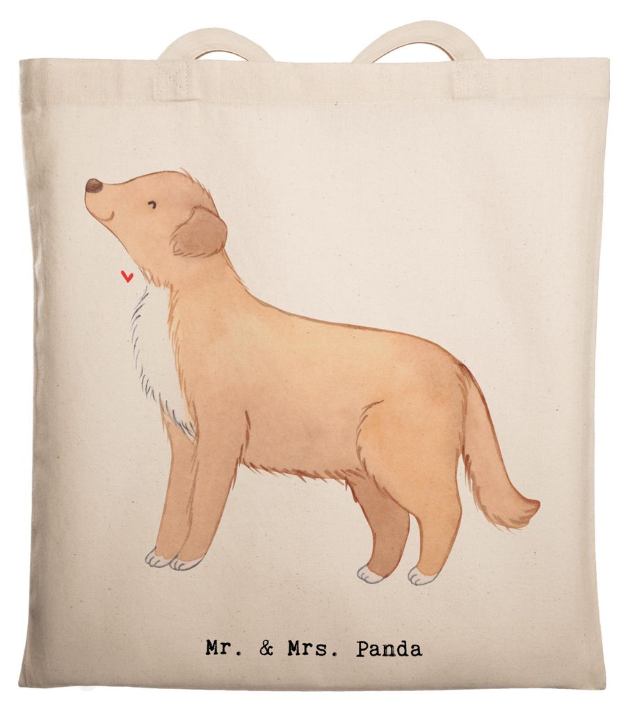 Mr. & Mrs. Panda Tote Bag Nova Scotia Duck Moment - Transparent - Geschenk, Shopping Tasche, Laptoptasche, Schultasche, Tolling Retriever, Büchert...