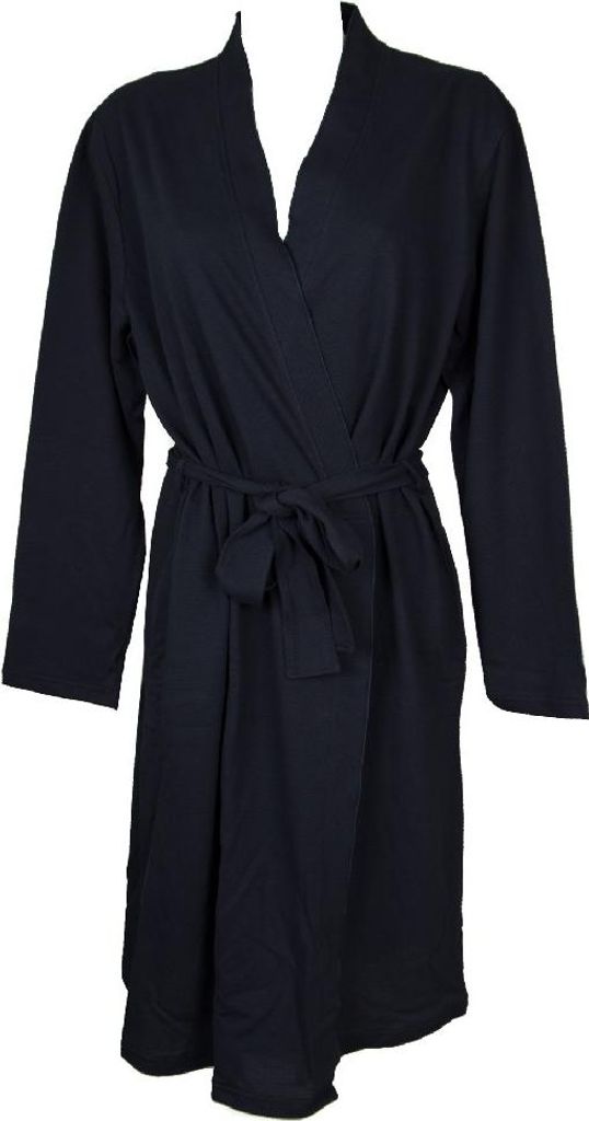 Damen Morgenmantel Langarm Dressing Schlafrock Baumwolle RAGNO Artikel D527NR, Taglia 52, Cotone 100%