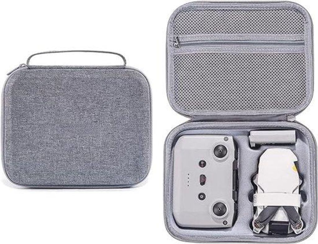 Gepolst koffer für draagbare Aufbewahrung, geeignet für Accessoires von Mini 2/4K, 40x30x20 cm, grau.