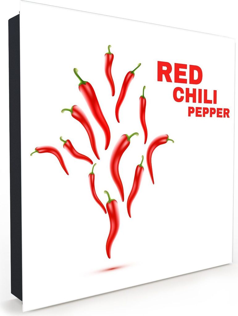 Nachbildung-Schlüsselkasten, Magnetpinnwand und Memoboard mit Glasfront Motiv Design aus Chili