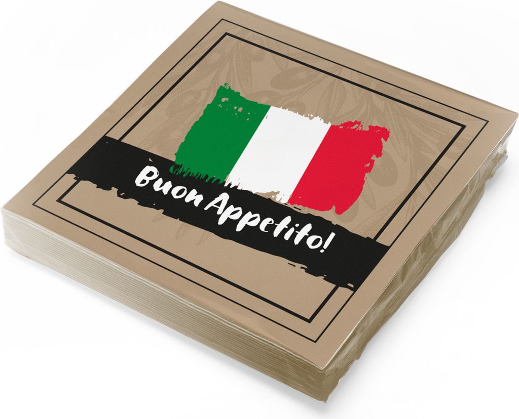 itenga 20x Serviette Italienisch Buon Apetito