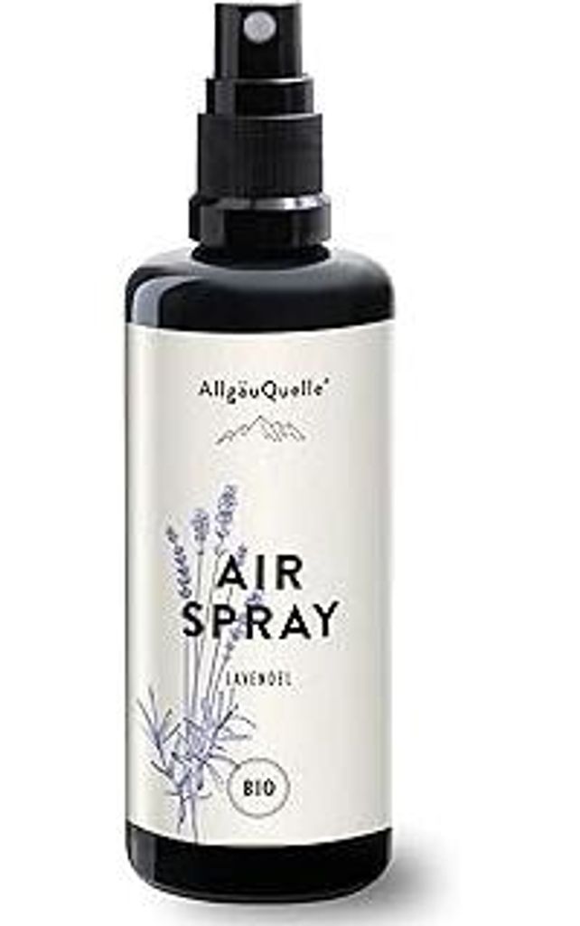 -AirSpray mit 100% -Öl Lavendel (100ml) | Natürlicher Raumduft mit naturreinem ätherischen Lavendelöl im Raumspray | Duftspray