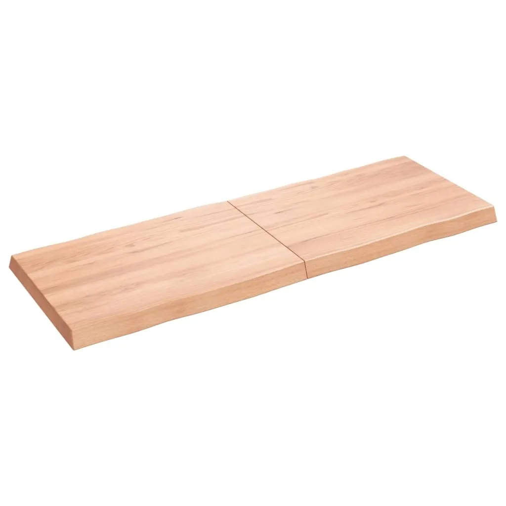 Piano in Legno Massiccio Trattato 140x50 cm | Bordo Naturale Top Premium