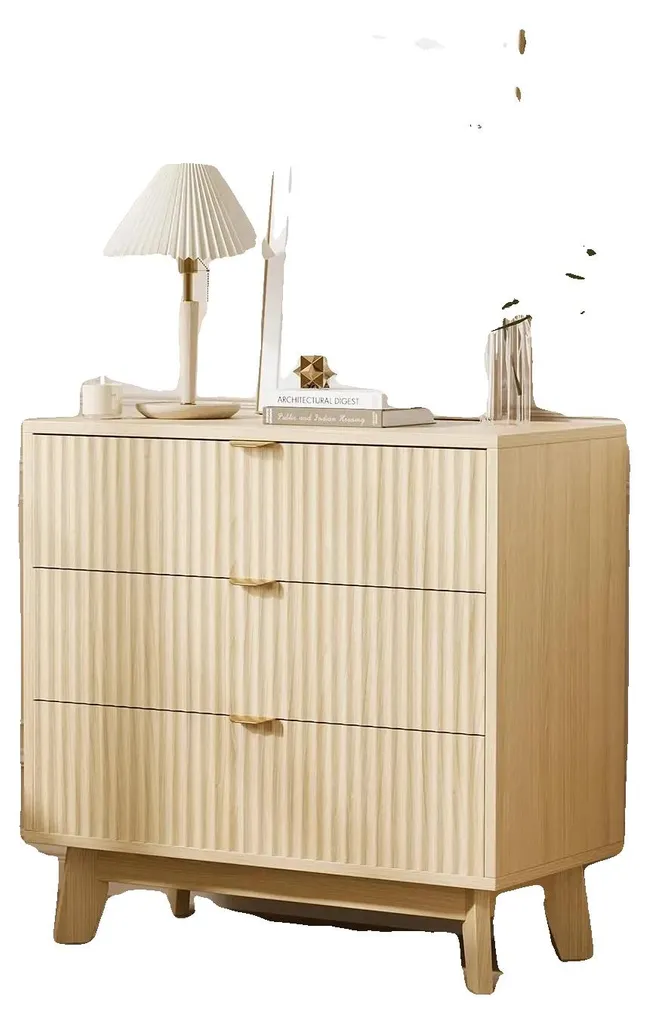 Commode de Chambre à Rainures : Grand Rangement Bois pour Vêtements