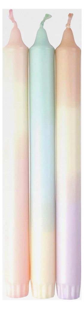 3er-Set Dipdye Stabkerzen | NALA | handgemacht | pastell | lange Brenndauer | Dekokerzen | Geschenkidee für Frauen und Freundinnen