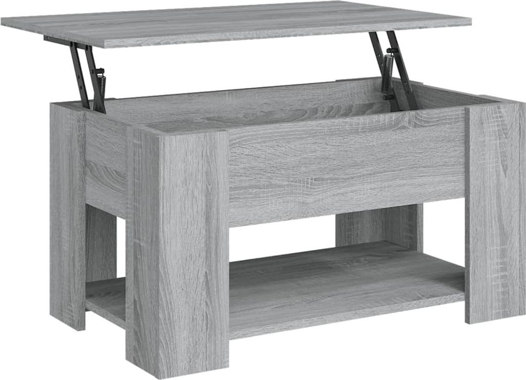 Möbel Couchtisch - Wohnzimmer Tisch modern - Grau Sonoma 79x49x41 cm Holzwerkstoff - Kaffeetisch CLORIS6298895