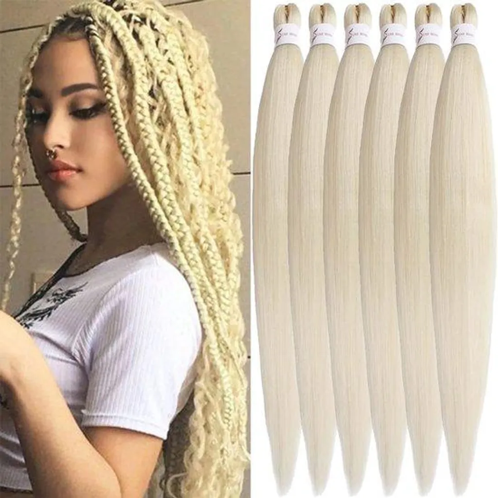Mèches à tresser texture Yaki 76 cm lot de 6 pour tresses africaines