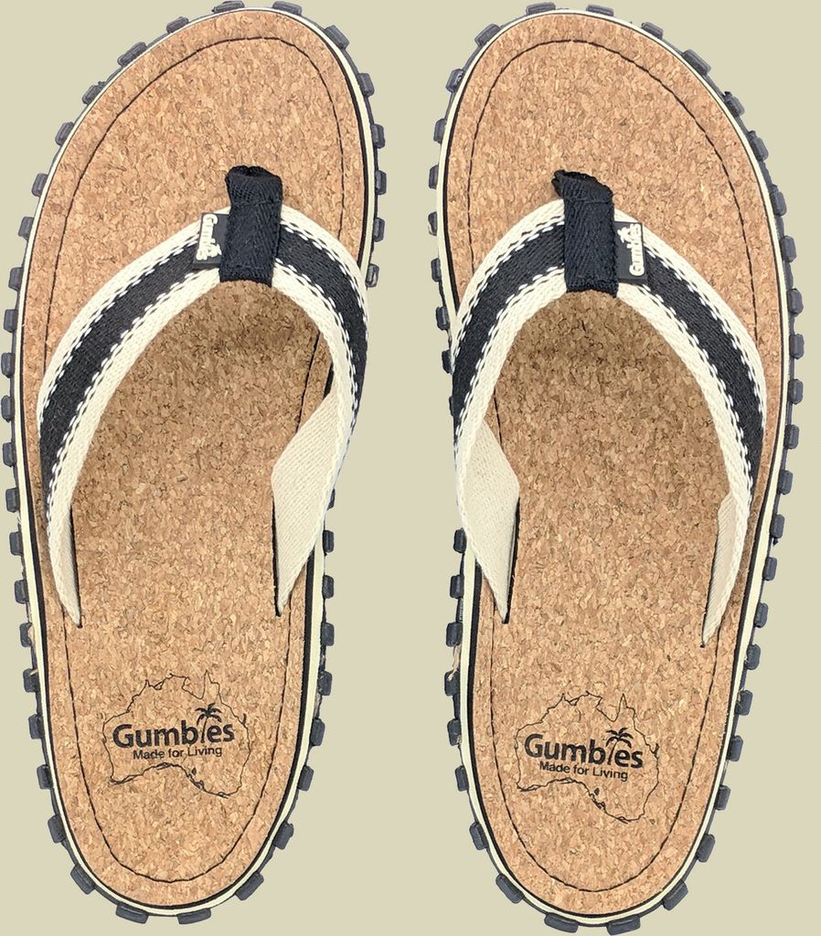 Gumbies GUMBIES - Corker Zehentrenner in Übergrößen Schwarz 2121 CORKER-Black große Damenschuhe