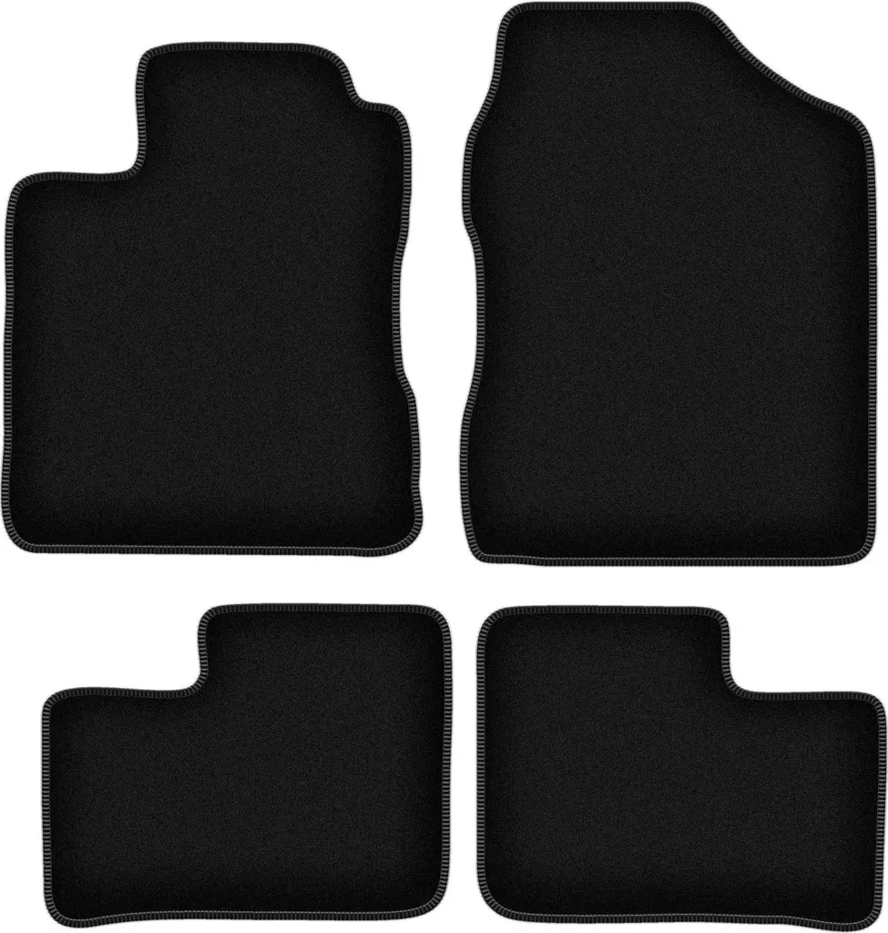 Tappetini Auto in Velluto Nero per Daihatsu Cuore VI - Set su Misura